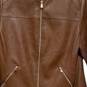 Chico's Rich Brown Leather Jacket